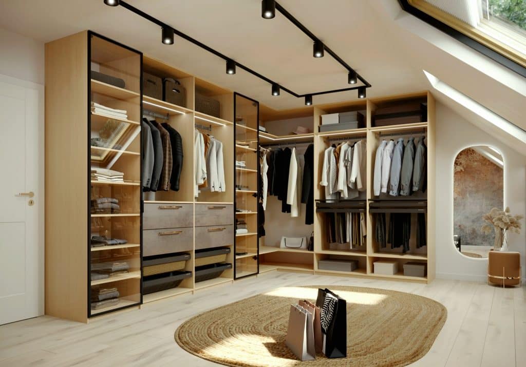 A Bespoke Mr. Wardrobe in London, filled with an abundance of clothes.