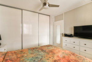 Modern sliding glass wardrobe